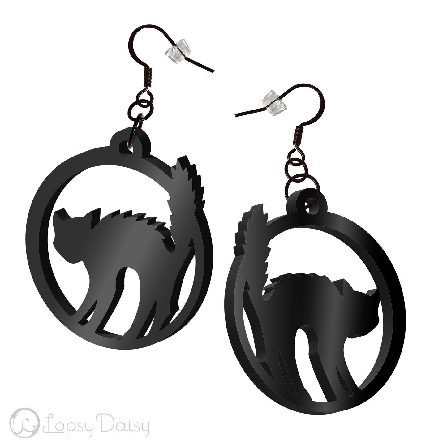 Full Moon Kitty Earrings