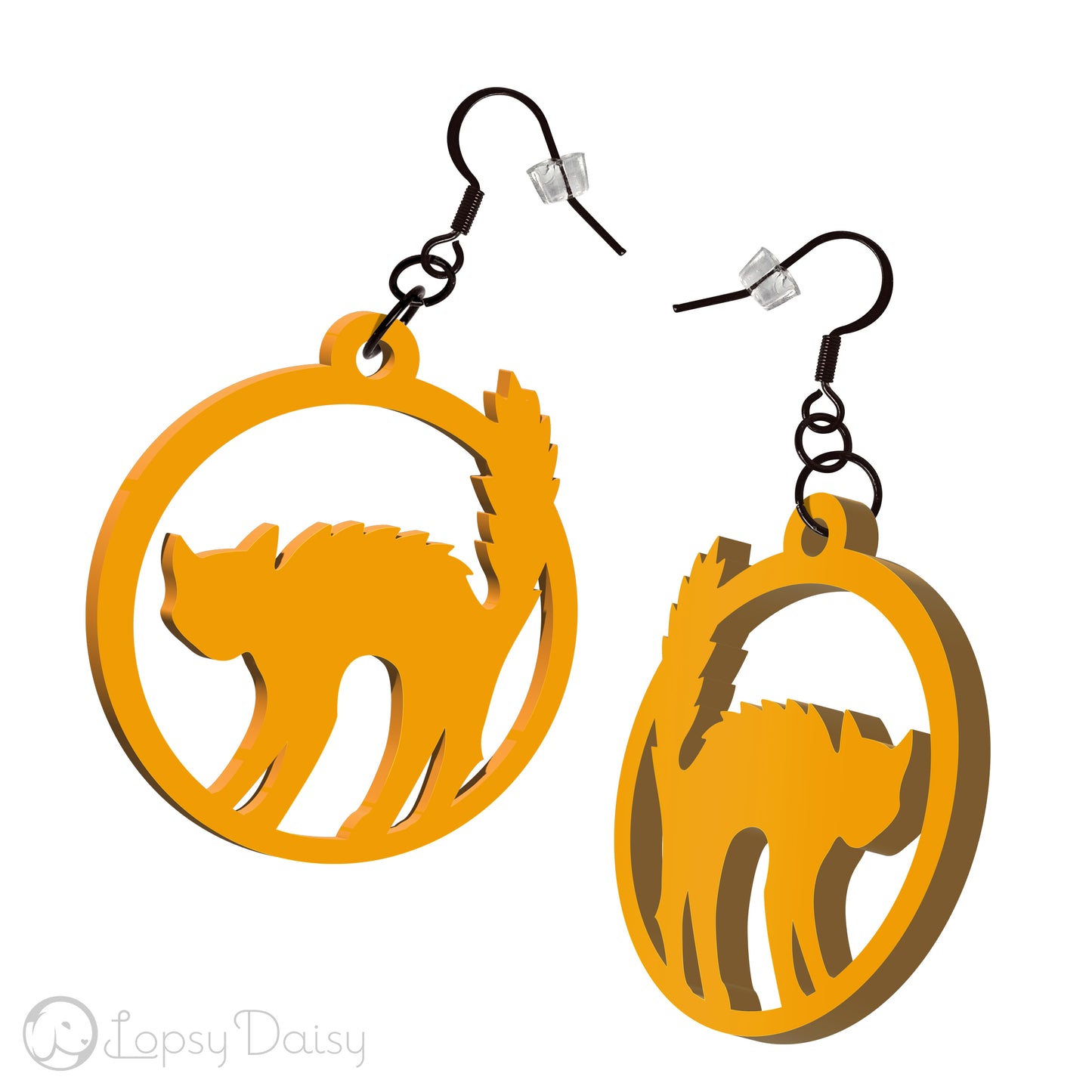 Full Moon Kitty Earrings